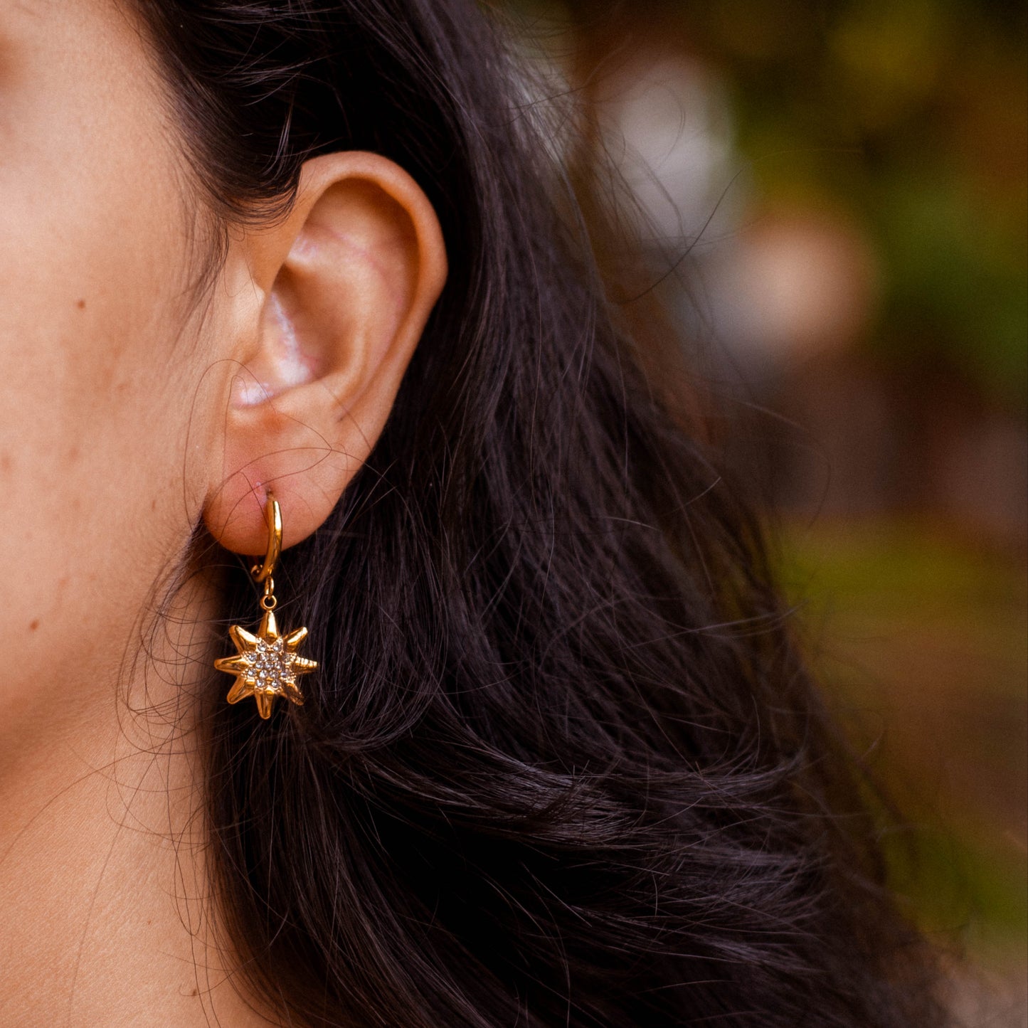 Rhinestone Star Earrings
