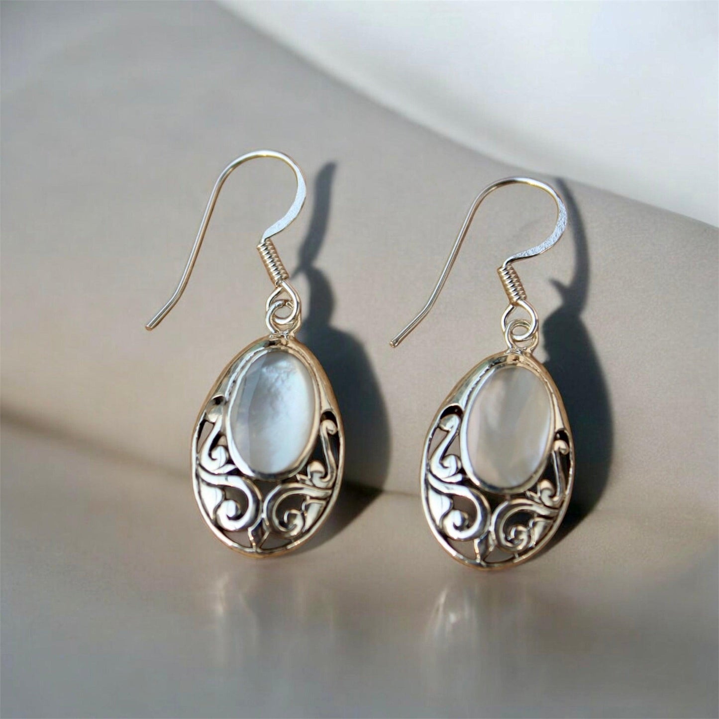 Lunar Glow Moonstone 925 Silver Earrings - Shineers