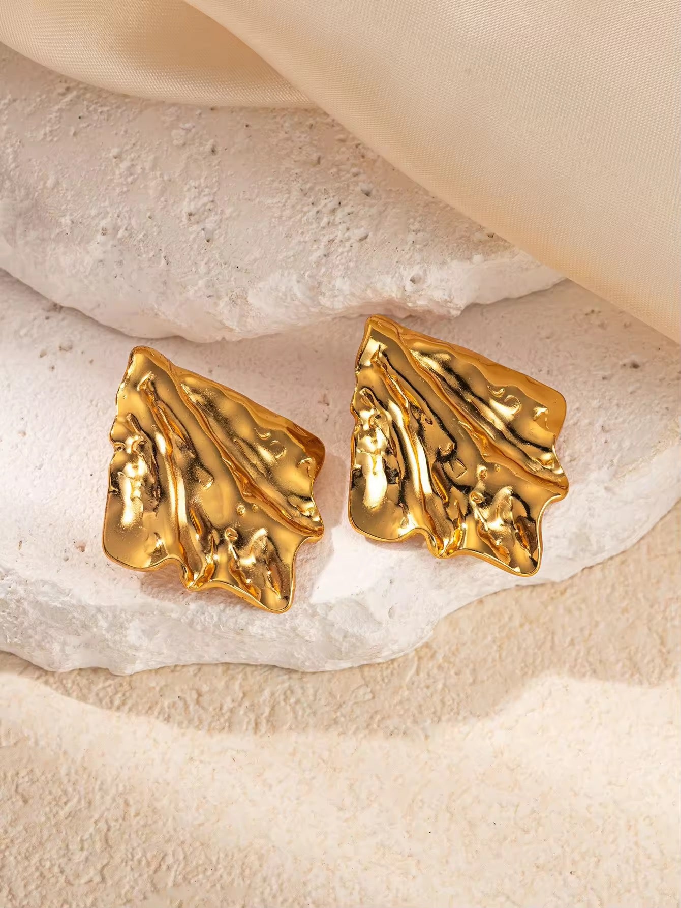 Golden Fern 18K Gold-Plated Earrings