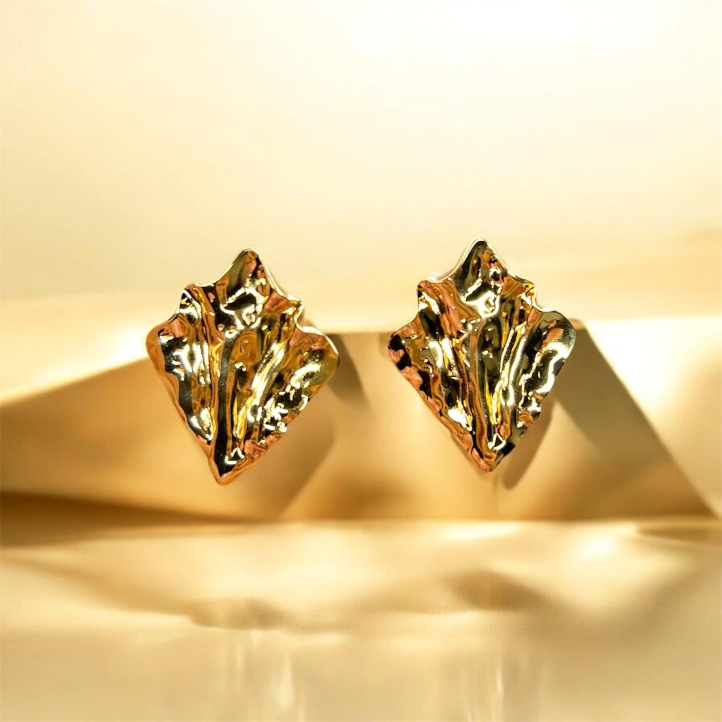 Golden Fern 18K Gold-Plated Earrings - Shineers