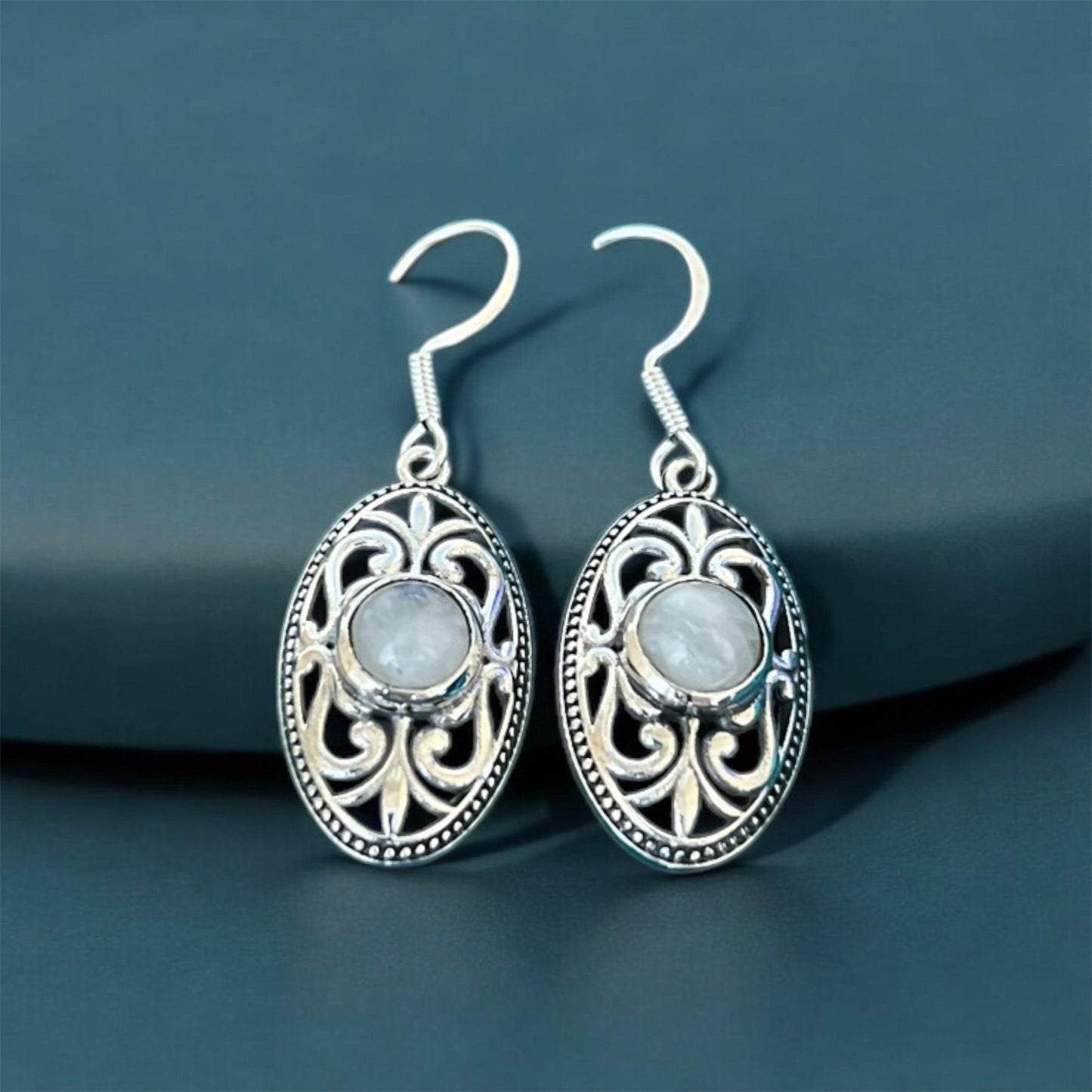 Starry Glow Opal Stone 925 Silver Earrings - Shineers