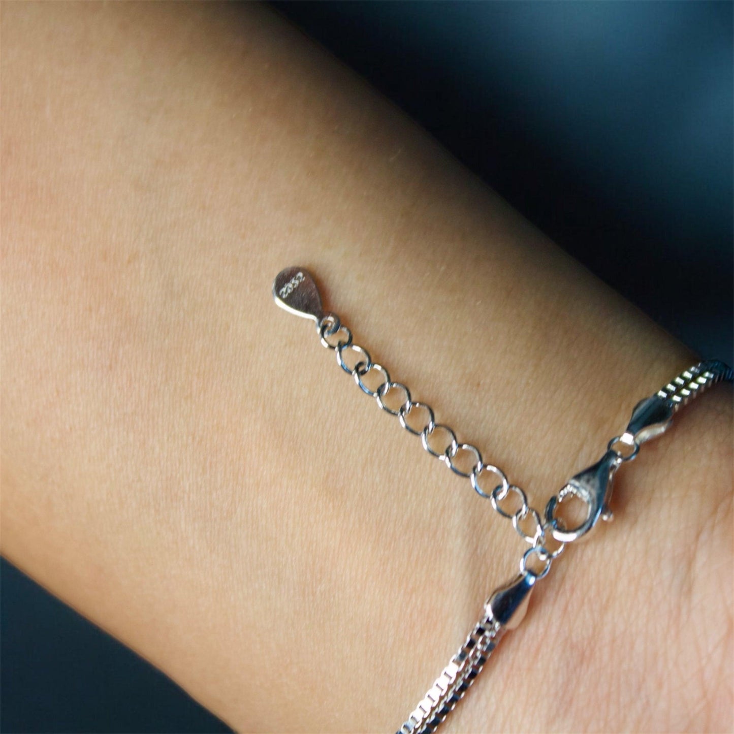 Protective Eye Blue stone 925 Sterling Silver Bracelet - Shineers
