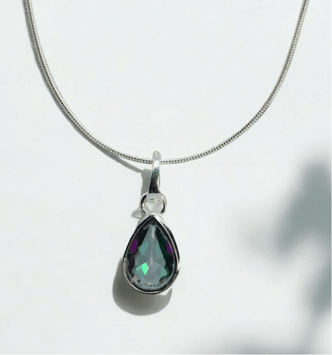 Twilight Mystic Topaz 925 Silver Pendant Chain - Shineers