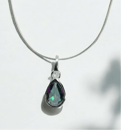 Twilight Mystic Topaz 925 Silver Pendant Chain - Shineers