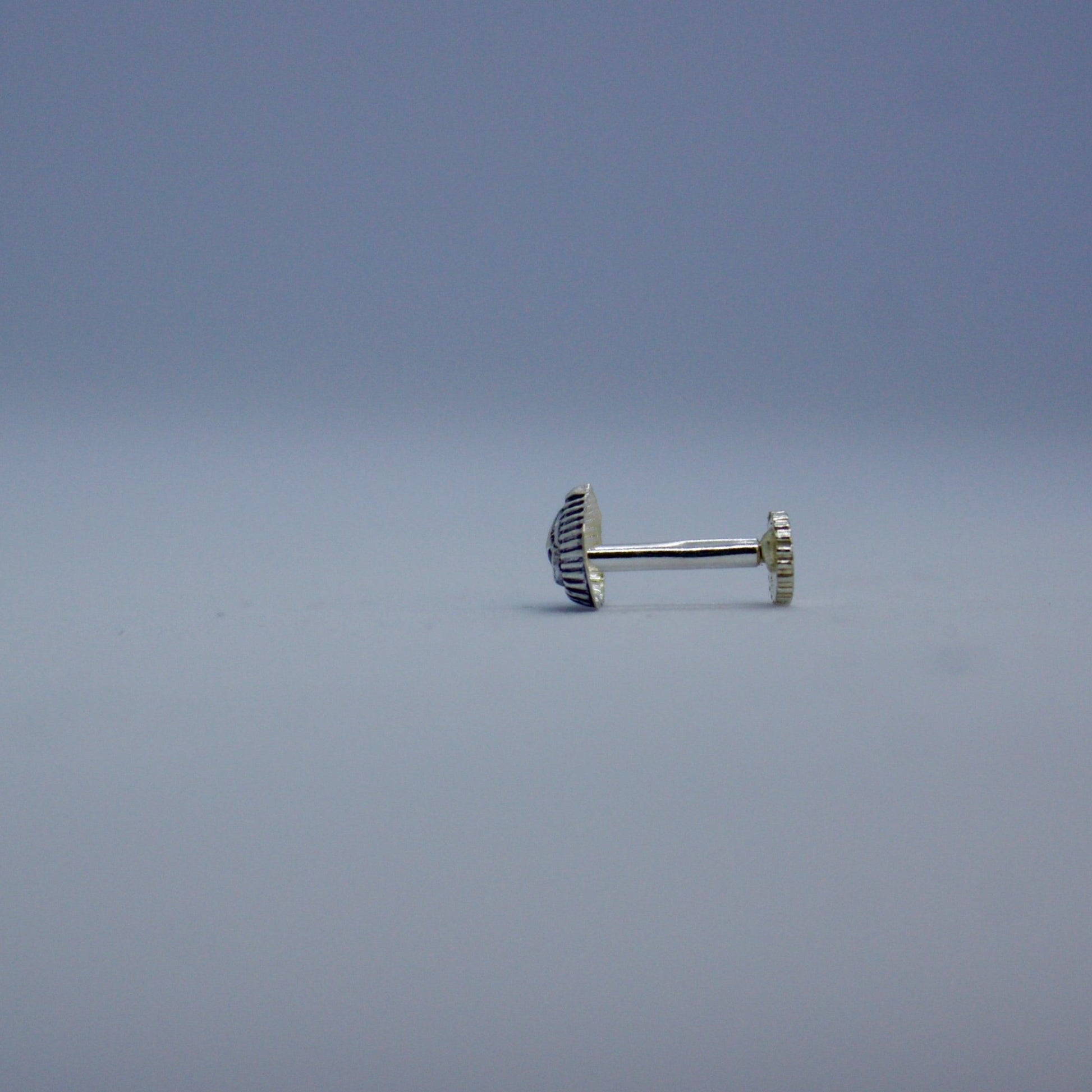 Ishq 925 Silver Oxidised Nose Pin - Shineers