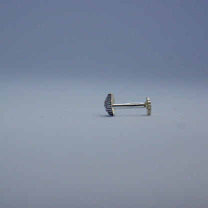 Ishq 925 Silver Oxidised Nose Pin - Shineers