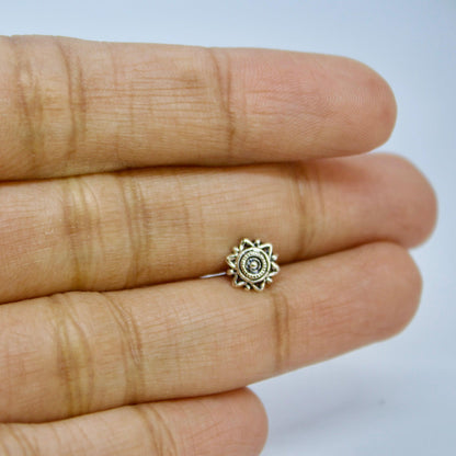 Yogini 925 Silver Nose Pin - Shineers