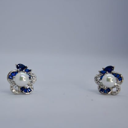 Scarlett Blossom 925 Silver Earrings and Pendant Set - Shineers