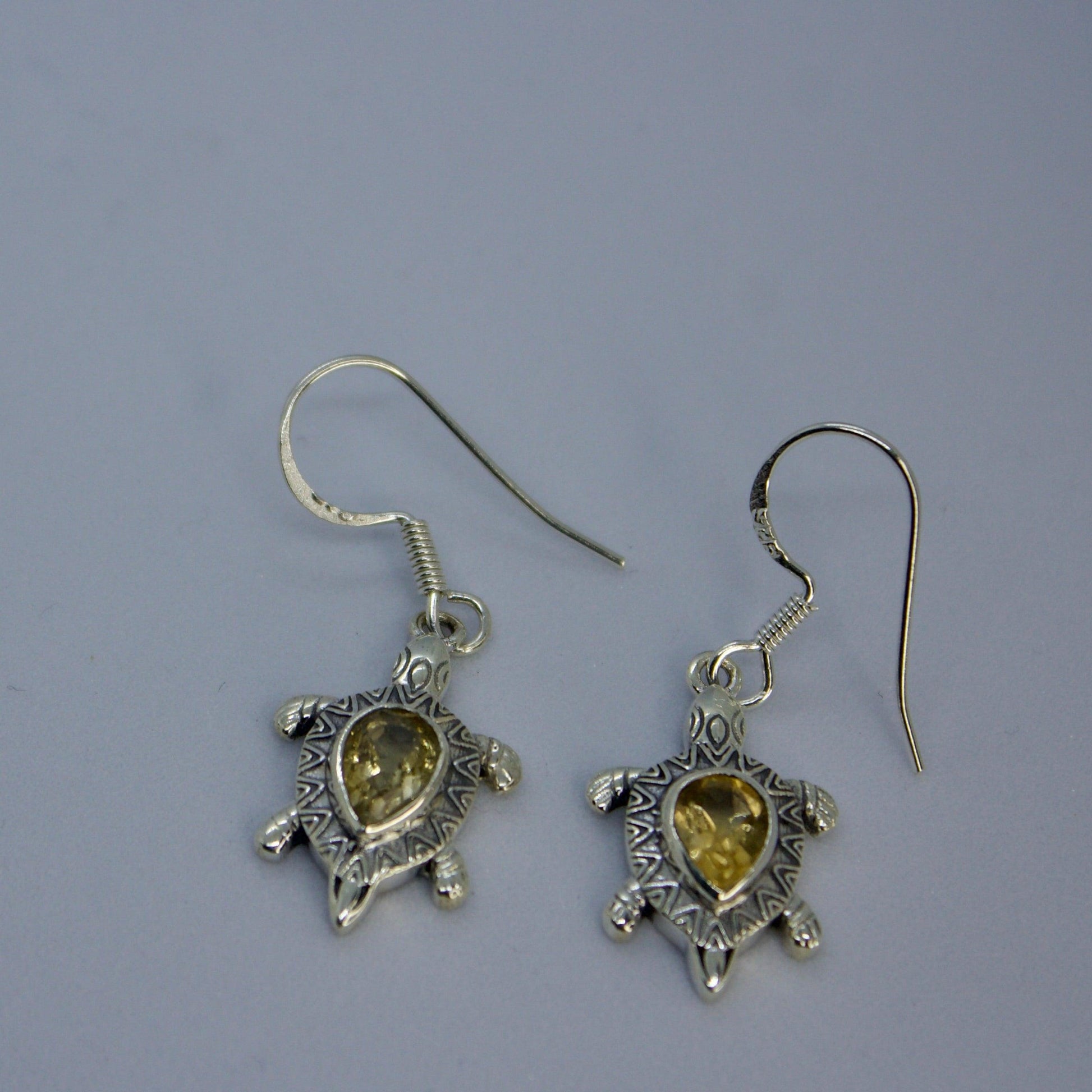 The Golden Shell 925 Silver Turtle Earrings - Shineers