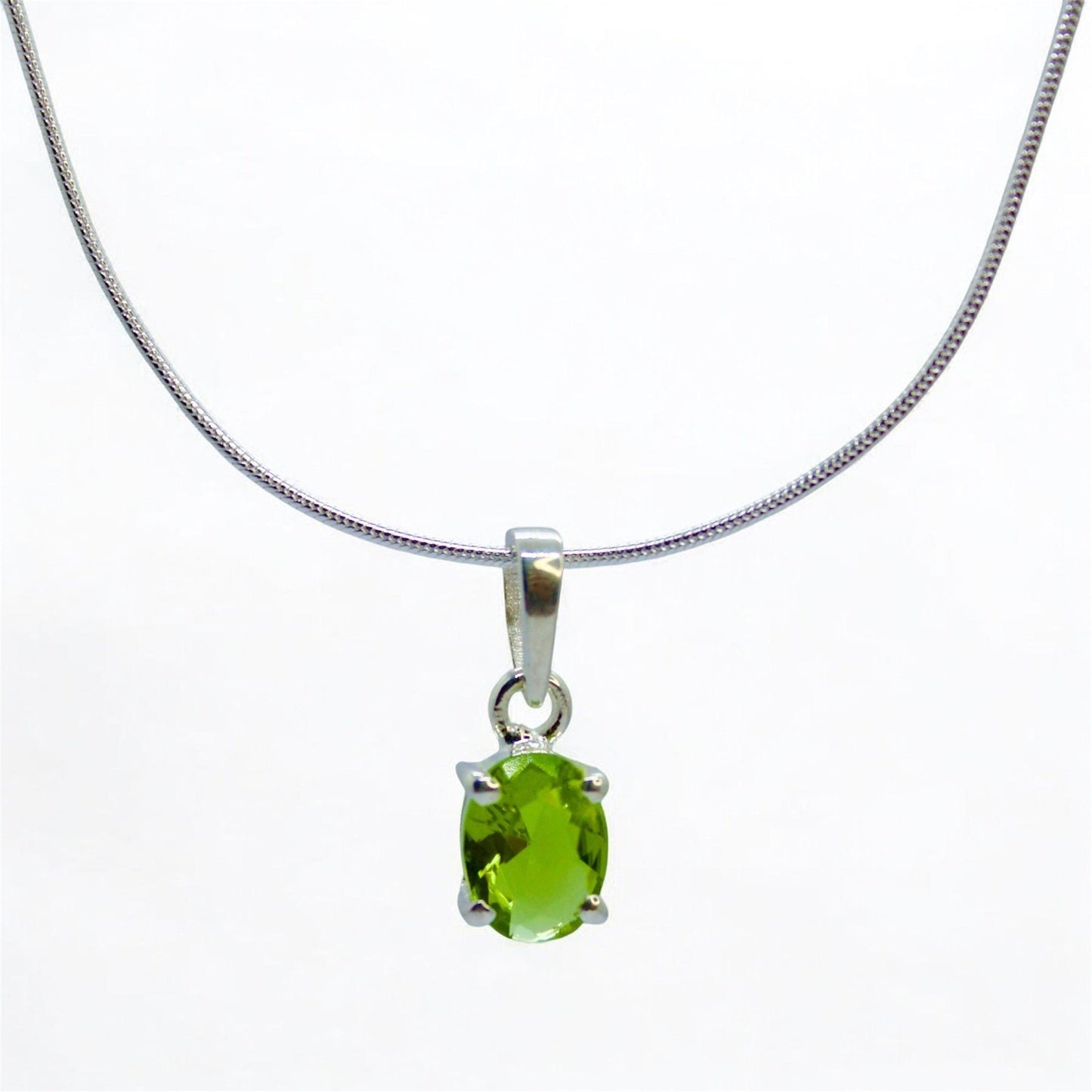 Jade Glow 925 Silver Pendant Chain - Shineers