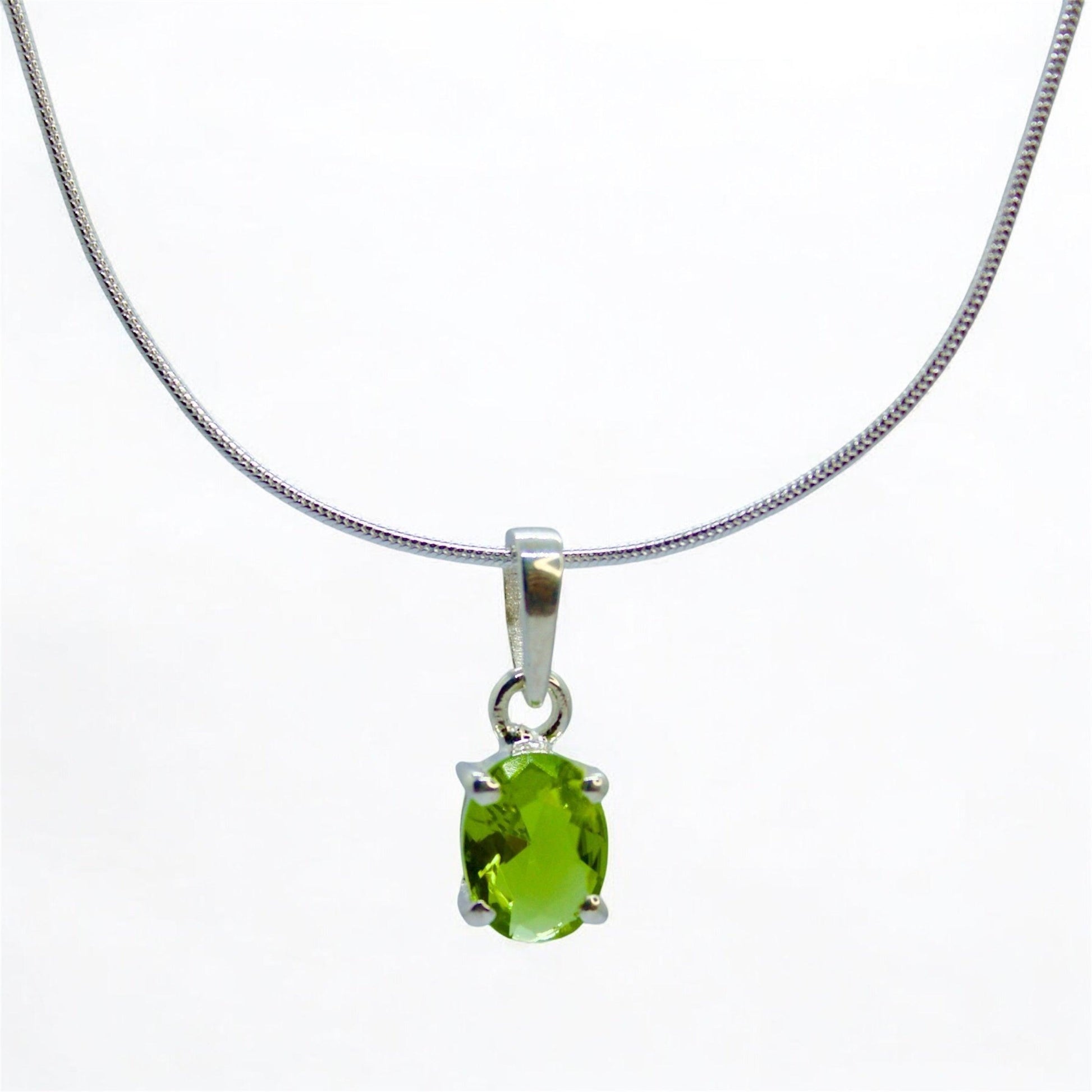 Jade Glow 925 Silver Pendant Chain - Shineers