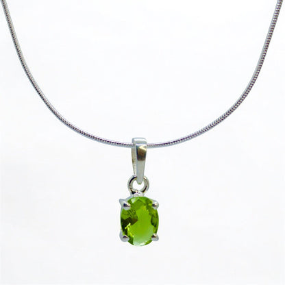 Jade Glow 925 Silver Pendant Chain - Shineers