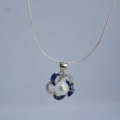 Scarlett Blossom 925 Silver Earrings and Pendant Set - Shineers