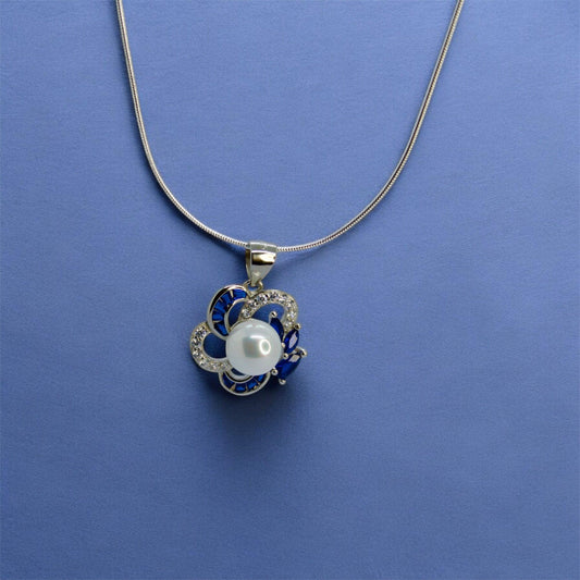 Scarlett Blossom 925 Silver Earrings and Pendant Set - Shineers