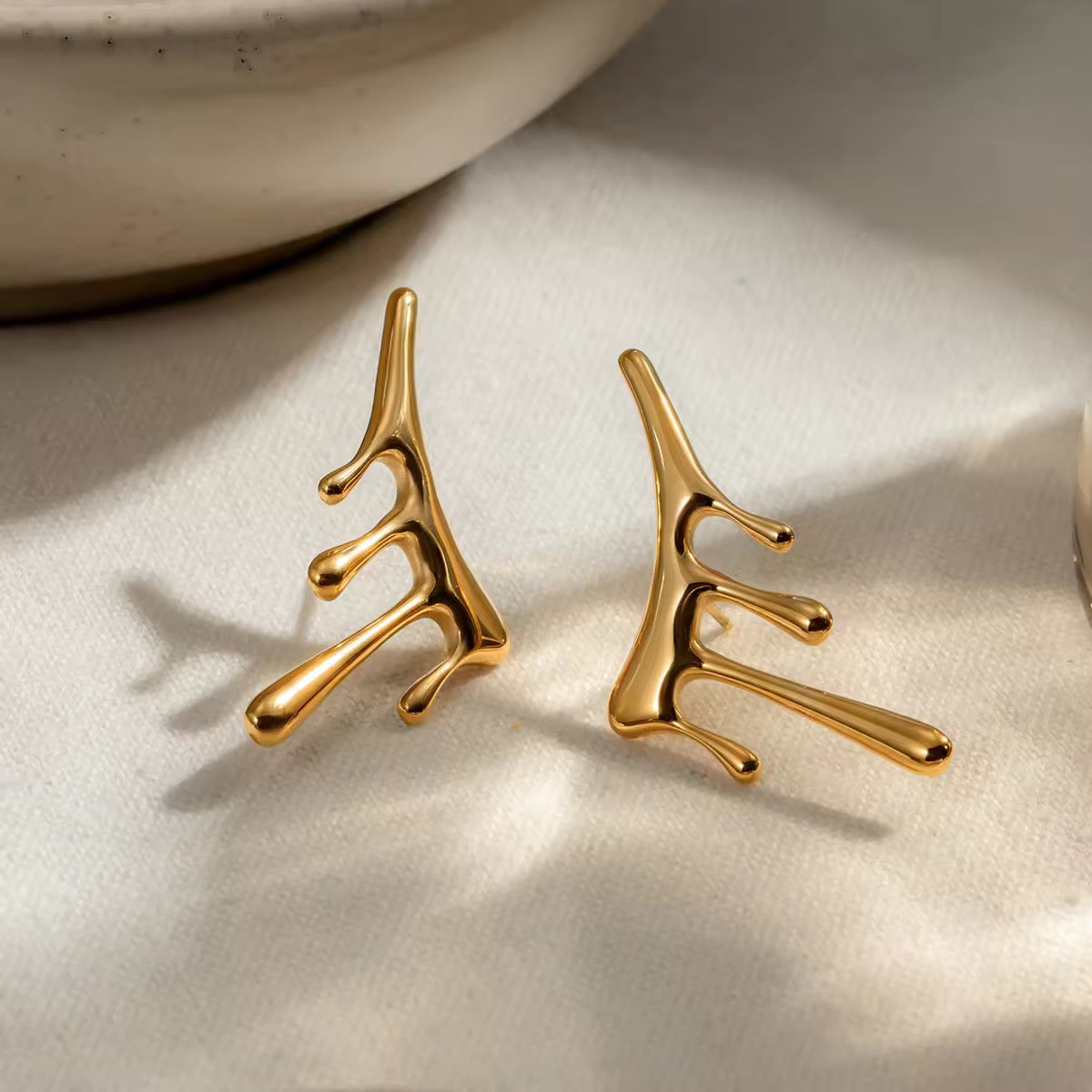 Dripping 18K Gold Plated Anti Tarnish Earring