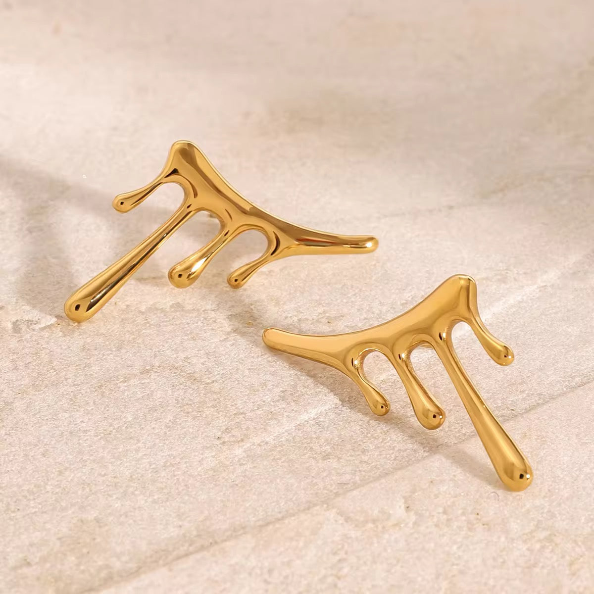 Dripping 18K Gold Plated Anti Tarnish Earring