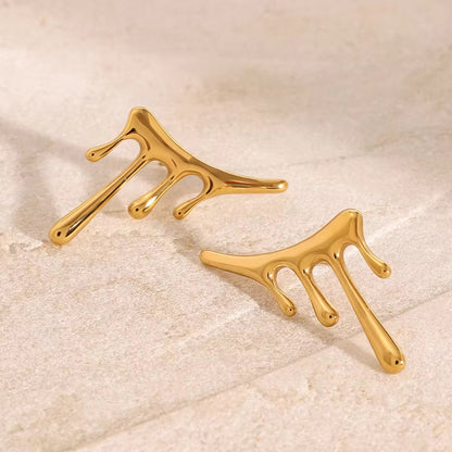 Dripping 18K Gold Plated Anti Tarnish Earring