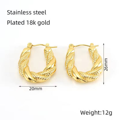 Chunky Hoops Gold Plated