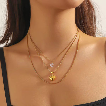 Crystal Heart Pendant Necklace