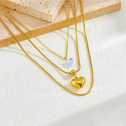 Crystal Heart Pendant Necklace