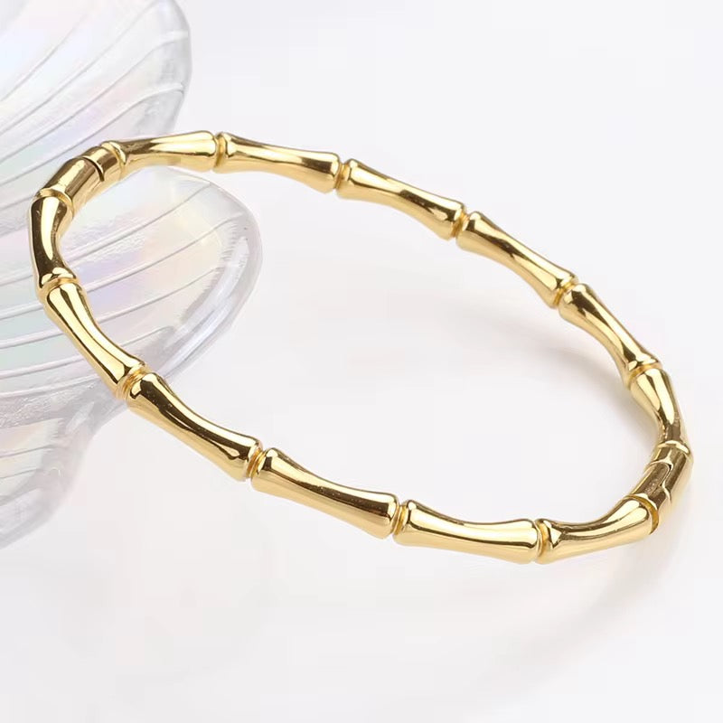 Golden Bloom Bangle Bracelet