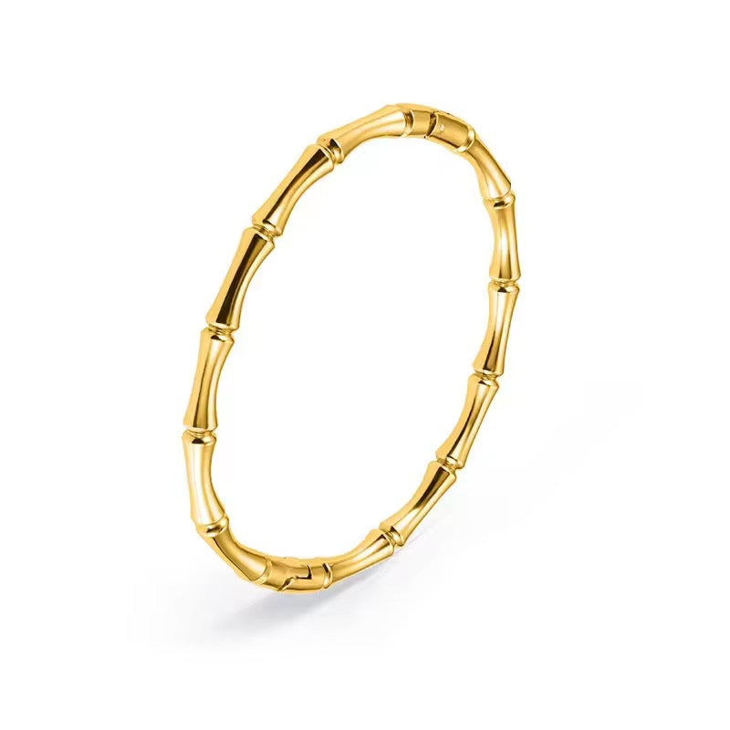Golden Bloom Bangle Bracelet