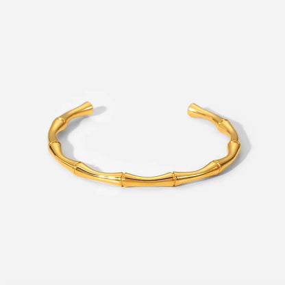 Rosy Half Bangle 18K Gold Plated Bracelet