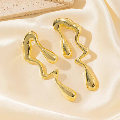 Melted 18K Gold Plated Anti Tarnish Earring