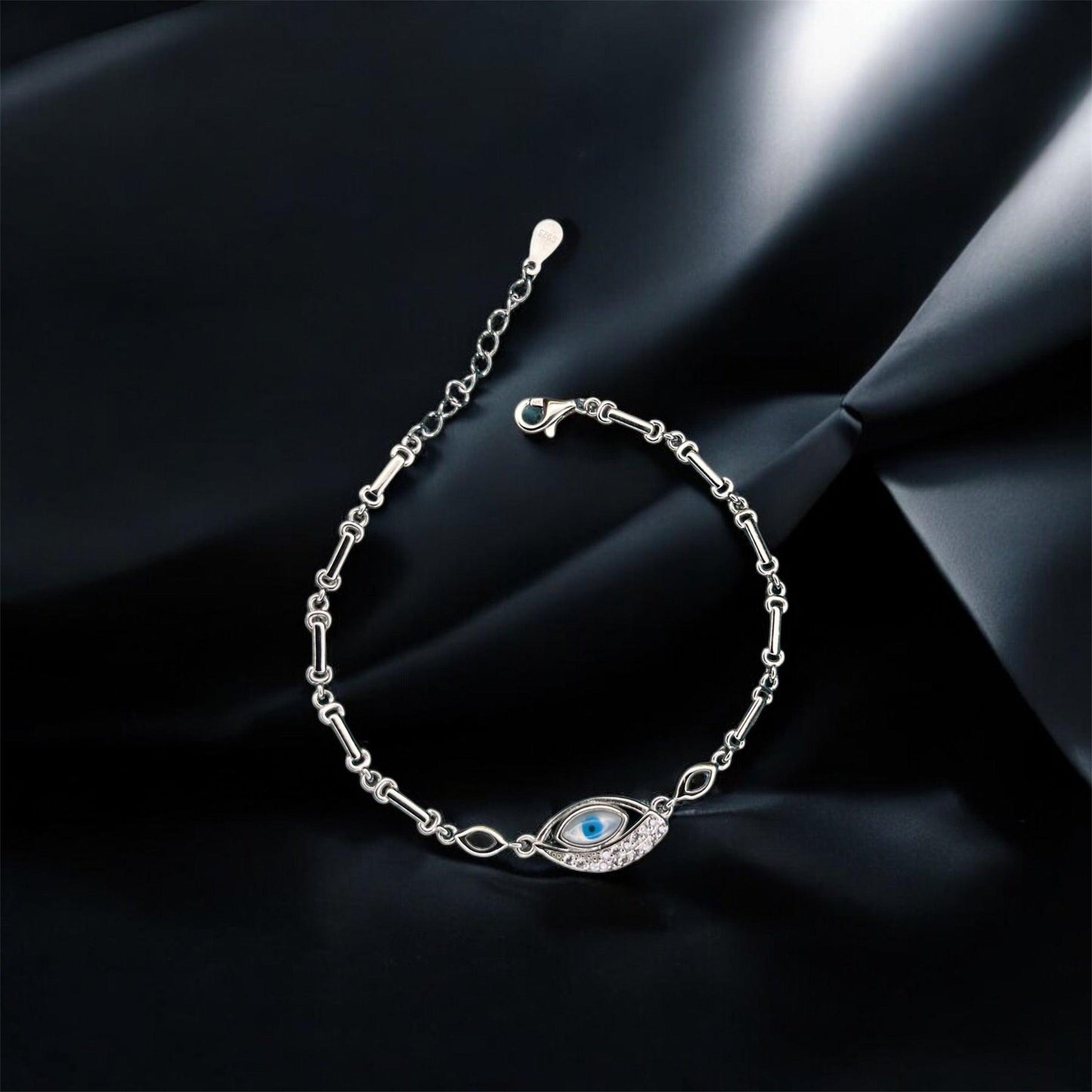 Evil Eye Charm 925 Silver Bracelet - Shineers