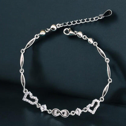 Infinity Love by Grace 925 Silver Bracelet - Shineers