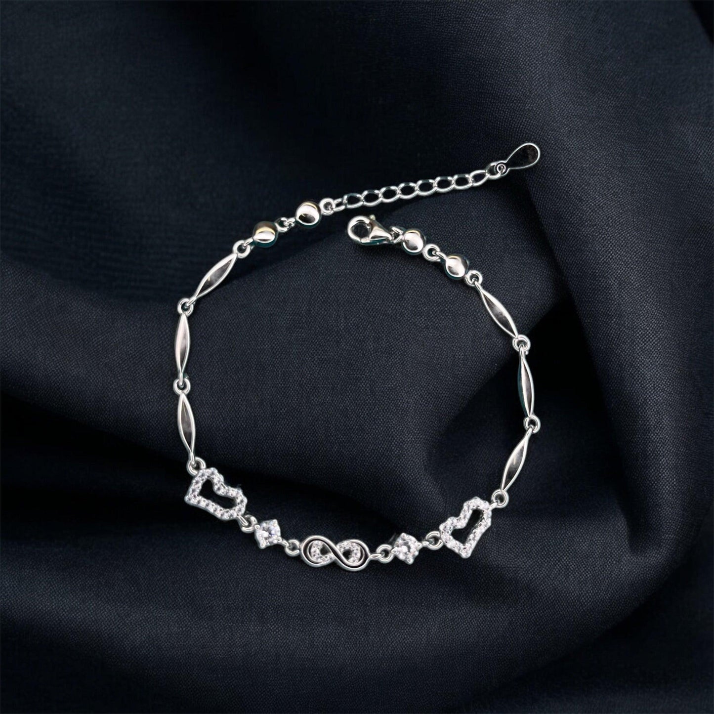 Infinity Love by Grace 925 Silver Bracelet - Shineers