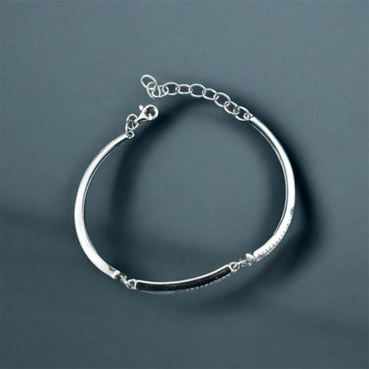Radiant Elegance Zircon Studded 925 Silver Bracelet - Shineers