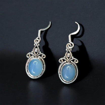 Aqua Mirage 925 Silver Earrings - Shineers