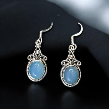 Aqua Mirage 925 Silver Earrings - Shineers