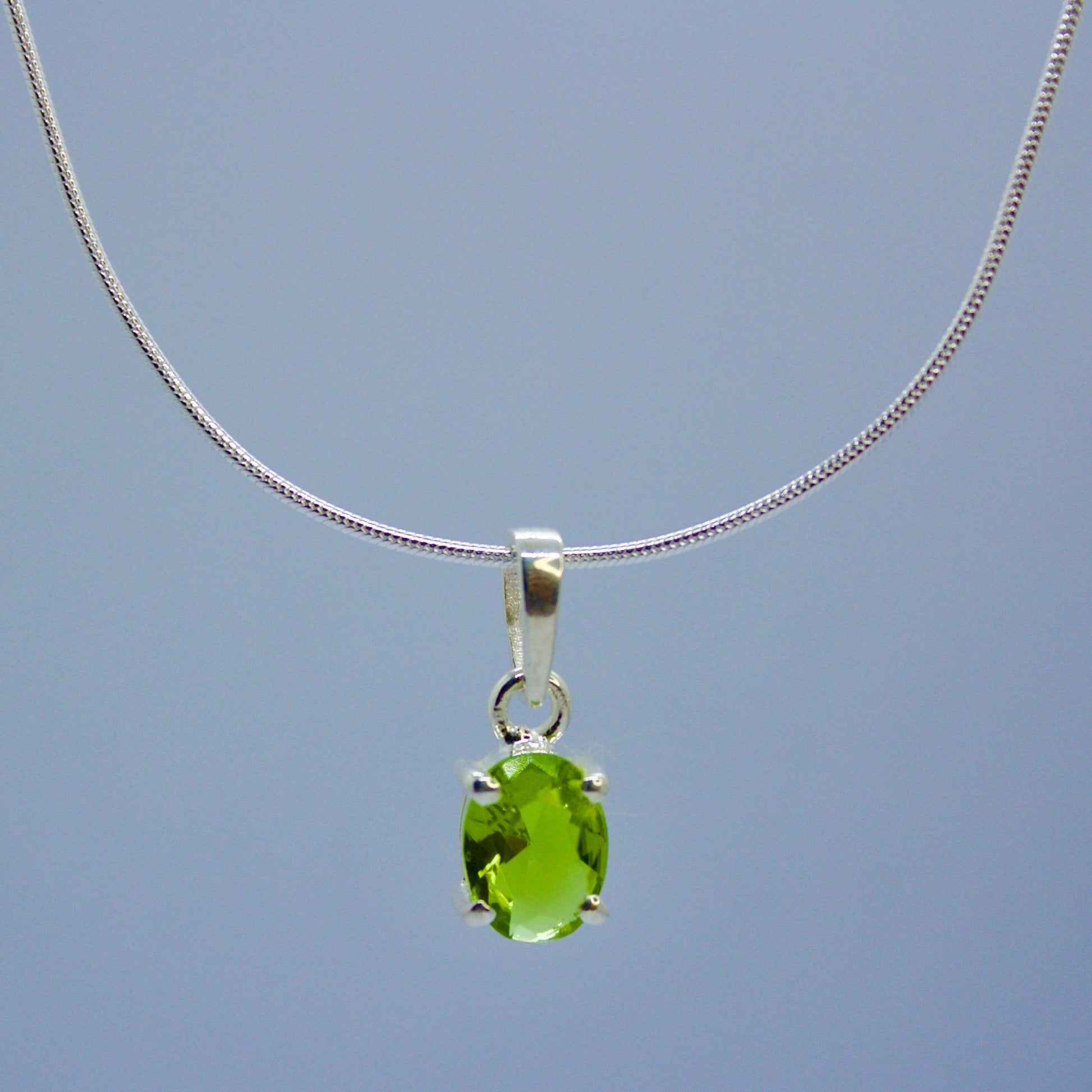 Jade Glow 925 Silver Pendant Chain - Shineers