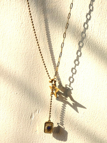 Evil Eye Star Charm Pendant Necklace - Shineers