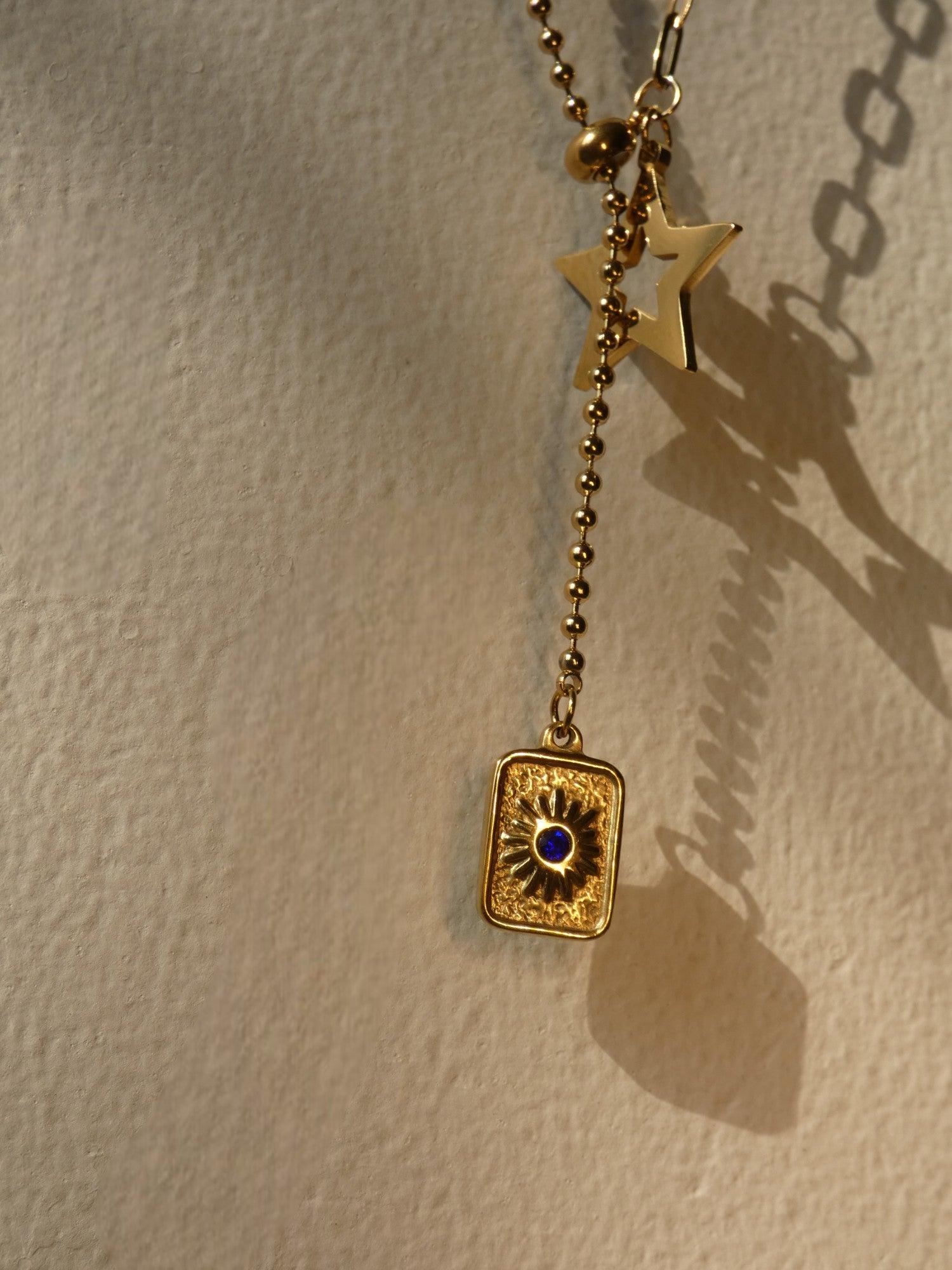 Evil Eye Star Charm Pendant Necklace - Shineers