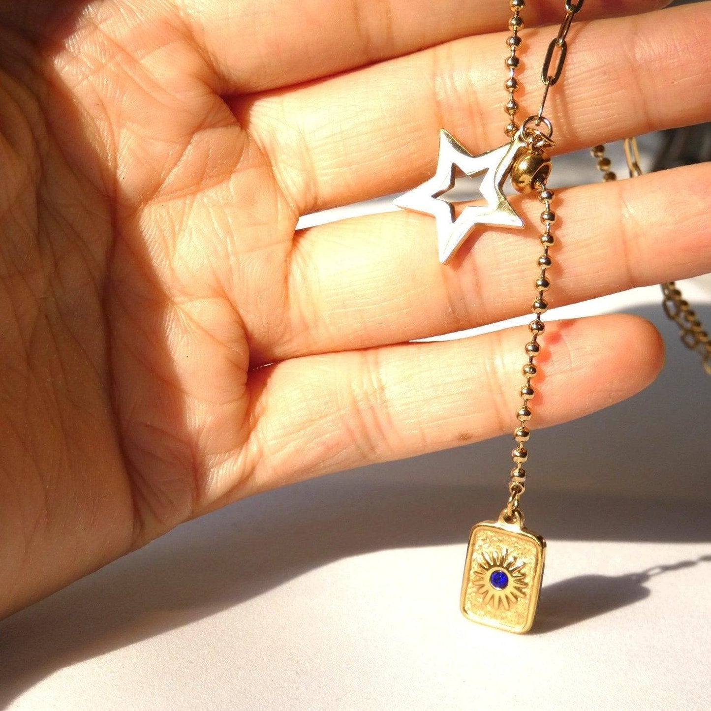 Evil Eye Star Charm Pendant Necklace - Shineers