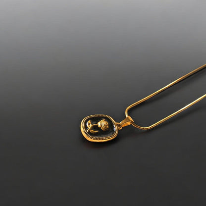 Black Rose Pendant Necklace - Shineers