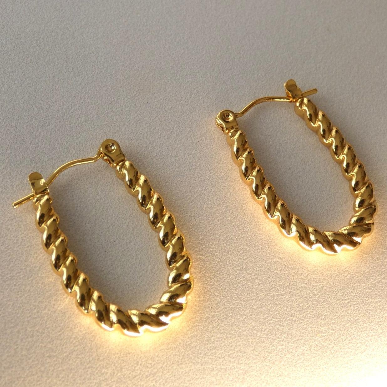 Pretty Gold Plated Hoops - Shineers