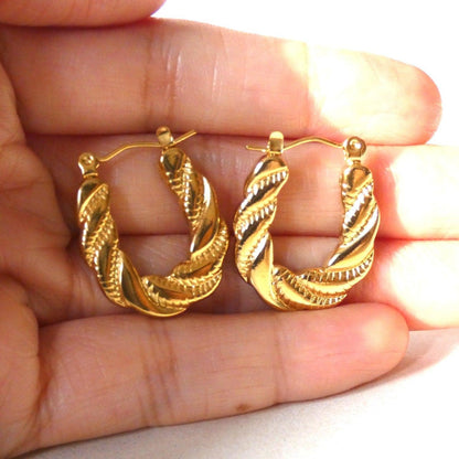 Chunky Hoops Gold Plated - Shineers