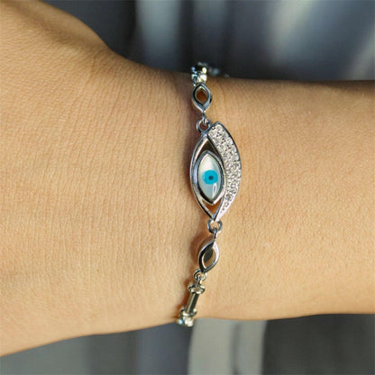 Evil Eye Charm 925 Silver Bracelet - Shineers