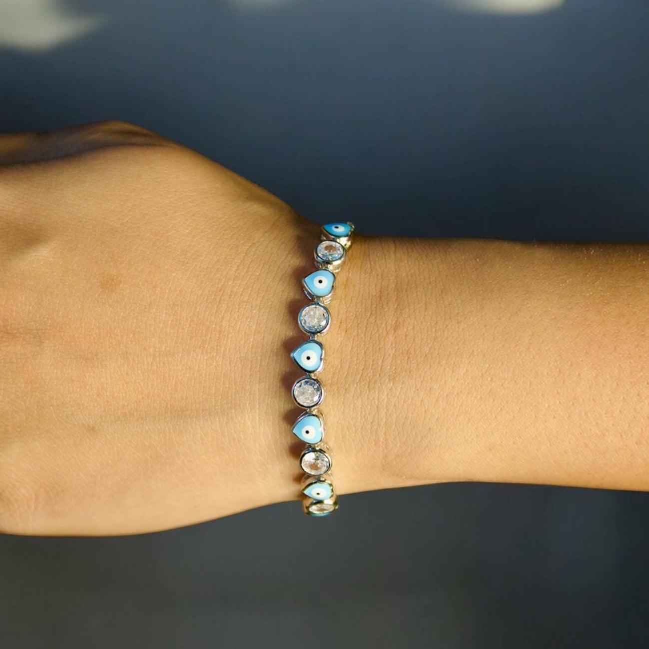 Eyes of Love 925 Silver Bracelet - Shineers