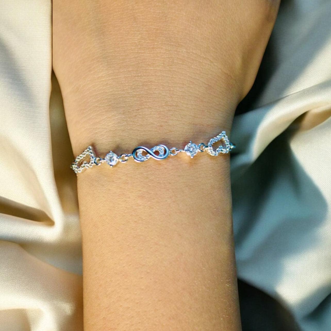 Infinity Love by Grace 925 Silver Bracelet - Shineers