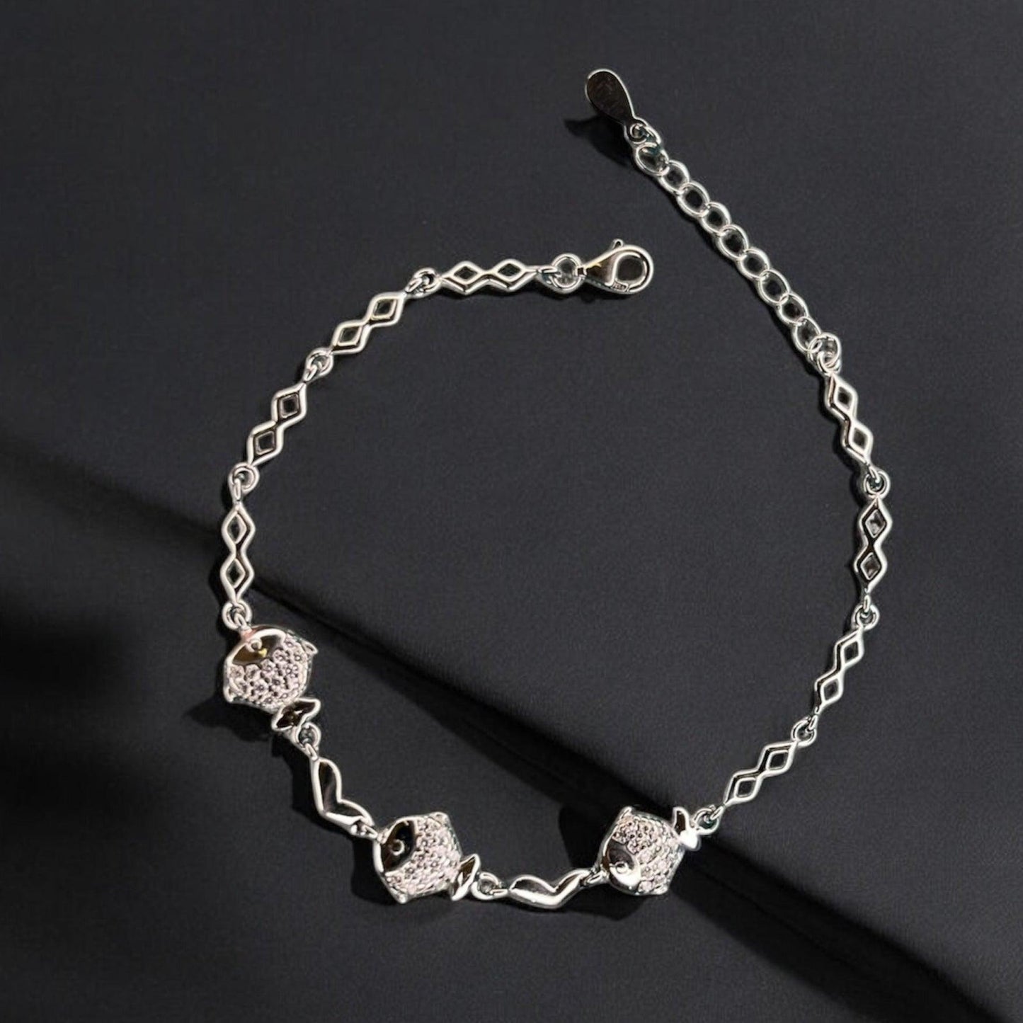 The Fish Dance 925 Silver Bracelet - Shineers