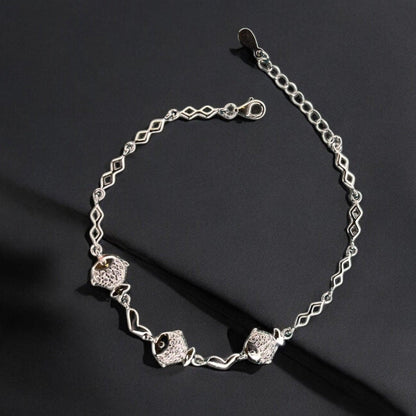 The Fish Dance 925 Silver Bracelet - Shineers