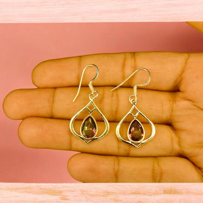 Mystic Topaz 925 Silver Earrings - Shineers