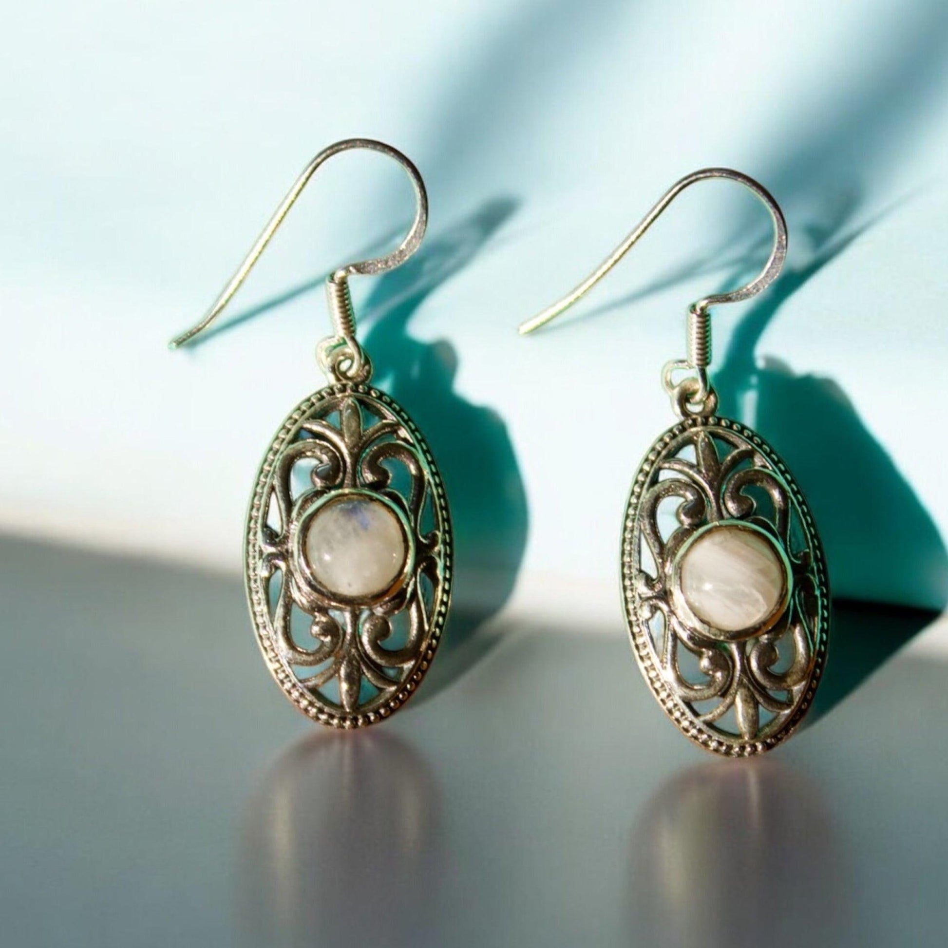 Starry Glow Opal Stone 925 Silver Earrings - Shineers