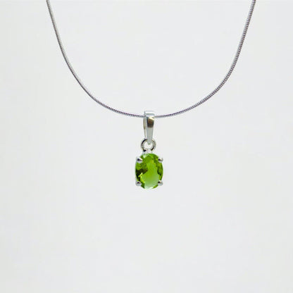 Jade Glow 925 Silver Pendant Chain - Shineers